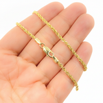 Load image into Gallery viewer, 040CRDLG. 14K Solid Yellow Gold Rope Chain
