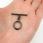 Load image into Gallery viewer, Black Rhodium Sterling Silver Toggle Clasp