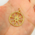 Load image into Gallery viewer, 14K Solid Yellow Gold Diamond Moon and Star Dangle Necklace