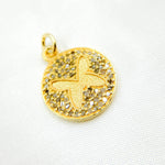 Load image into Gallery viewer, DC431. Diamond Sterling Silver Round Butterfly Charm