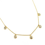 Load image into Gallery viewer, Solid Gold Diamond Dangle Necklace
