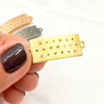 Load image into Gallery viewer, DC346. Diamond & Sterling Silver Rectangle Connector