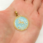 Load image into Gallery viewer, Diamond Sterling Silver Aries Zodiac Enamel Pendant