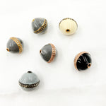 Load image into Gallery viewer, Diamond Sterling Silver Round Enamel Bead