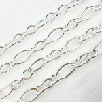 Load image into Gallery viewer, Sterling Silver Smooth Oval and Round Link Chain