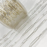 Load image into Gallery viewer, Sterling Silver Smooth Paperclip Chain