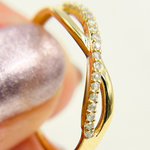 Load image into Gallery viewer, 14K Solid Gold Infinity Diamond Ring.