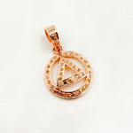 Load image into Gallery viewer, DP230. Diamond Sterling Silver Round Triangle Pendant