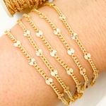 Load image into Gallery viewer, V211GF. 14k Gold Filled Curb & Diamond Cut Marina Link
