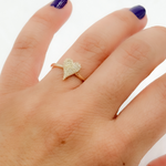 Load image into Gallery viewer, 14k Solid Gold Heart Diamond Ring.