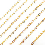 Load image into Gallery viewer, Gold Flat Heart Link Chain