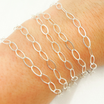 Load image into Gallery viewer, 925 Sterling Silver Flat Oval Link Chain