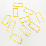Load image into Gallery viewer, Shop Now Gold-plated Sterling Silver Brushed Rectangle Connector