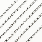 Load image into Gallery viewer, Shop Now Sterling Silver Black Rhodium Smooth Cable Chain