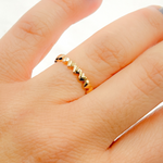 Load image into Gallery viewer, 14k Solid Gold Hearts Band Ring.