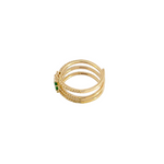 Load image into Gallery viewer, 14k Solid Gold Diamond and Emerald Ring.