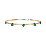 Load image into Gallery viewer, CB96493. 14K Solid Gold Diamond and Gemstone Bangle
