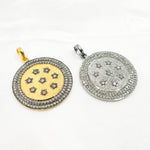 Load image into Gallery viewer, DP400. Diamond Sterling Silver Round Stars Pendant