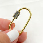 Load image into Gallery viewer, Shop Now Silver Oval Enamel Carabiner Clasps