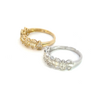 Load image into Gallery viewer, 14k Solid Gold Baguette Drops Ring.