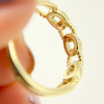 Load image into Gallery viewer, 14K Solid Gold Chain Diamond Ring.