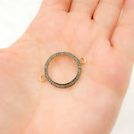 Load image into Gallery viewer, DC884. Diamond Sterling Silver Round Connector