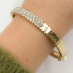 Load image into Gallery viewer, BNR68514. 14K Solid Gold Bangle with Diamonds