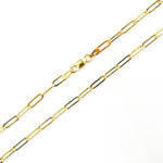 Load image into Gallery viewer, 070HVR0124000. 14K Yellow Gold Flat Paperclip Chain