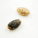 Load image into Gallery viewer, DC821. Diamond & Sterling Silver Barrel Bead