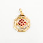 Load image into Gallery viewer, Buy Gold Diamond Octagon Charm