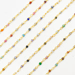 Load image into Gallery viewer, Shop Now Gold Plated Sterling Silver  Multi Gemstone Wire Chain