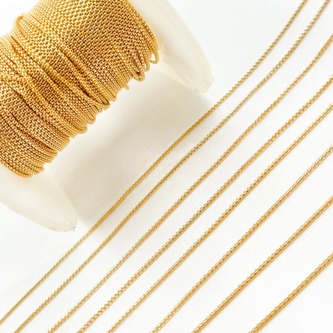 14K Gold Box Chains