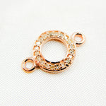 Load image into Gallery viewer, DC878. Diamond Sterling Silver Round Connector