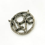 Load image into Gallery viewer, DC585. Diamond Silver Round Love Pendant