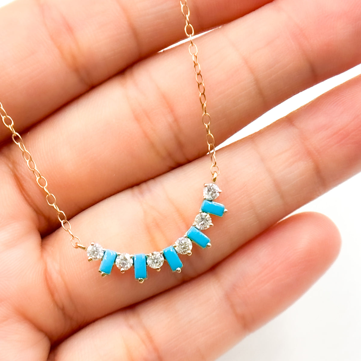 Diamonds & Precious Stones Cable Link Fancy Necklace