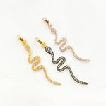 Load image into Gallery viewer, DP469. Diamond Sterling Silver Snake Pendant