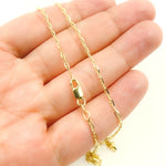Load image into Gallery viewer, 14K Solid Gold Diamond Cut Marina Link Chain