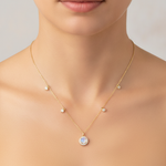 Load image into Gallery viewer, NFE71825PL. 14K Solid Gold Diamond and Gemstone Necklace