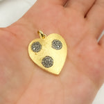 Load image into Gallery viewer, DP550. Diamond Sterling Silver Heart Pendant with Circles
