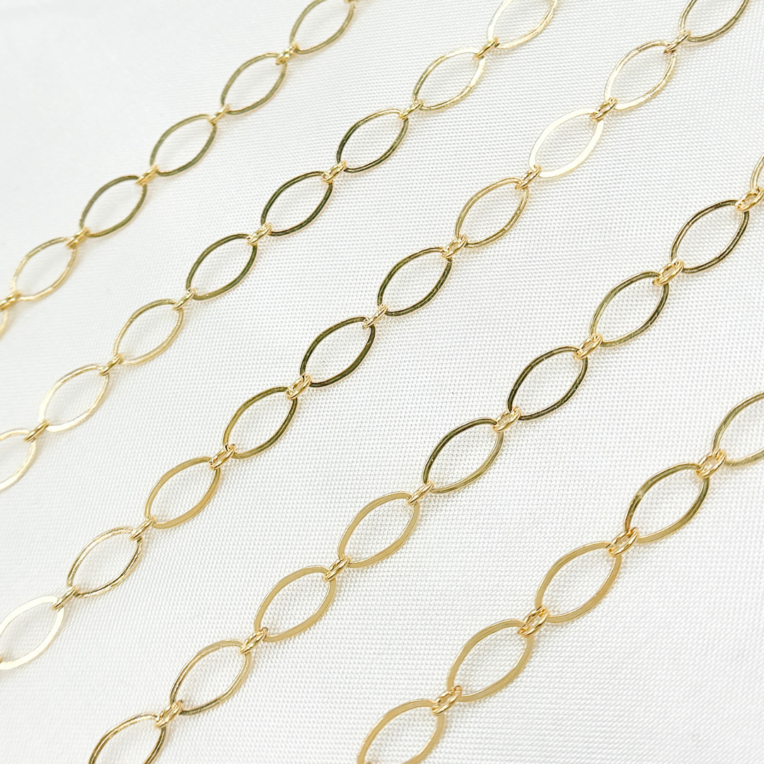 14K Gold Filled Flat Oval Link Chain. 790FGF