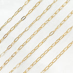 Load image into Gallery viewer, 1806FGF. 14k Gold Filled Flat Link Paperclip Chain
