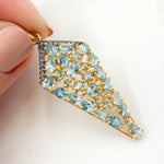 Load image into Gallery viewer, DSP061. Diamond Sterling Silver Diamond Shape Pendant with Gemstone