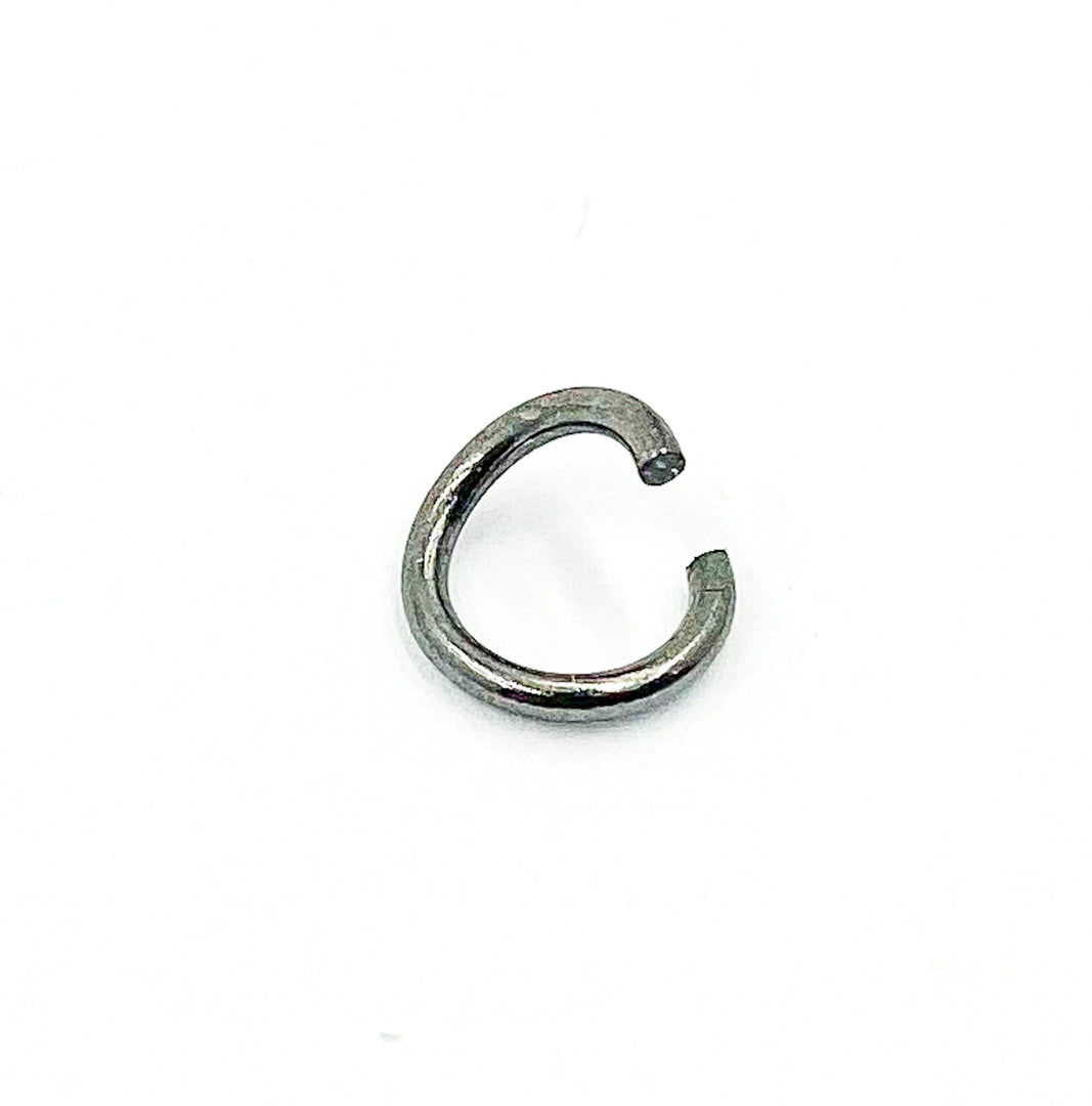 Black Rhodium 925 Sterling Silver Open Jump Ring 4,5,6,7 & 8mm. BJR1