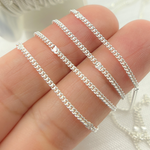 Load image into Gallery viewer, 69S1SS. Sterling Silver Satellite Curb & Diamond Cut Marina Link Chain