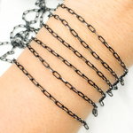 Load image into Gallery viewer, Black Rhodium Sterling Silver Cable Link Chain