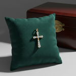 Load image into Gallery viewer, PN423271Y14DI1. 14K Solid Gold Cross Diamond Charm