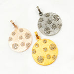 Load image into Gallery viewer, DP260. Diamond Sterling Silver Round Pendant