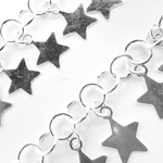 Load image into Gallery viewer, V71SS. 925 Sterling Silver Dangle 5mm Star Chain