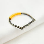 Load image into Gallery viewer, DE019. Diamond Black Rhodium Sterling Silver Ring