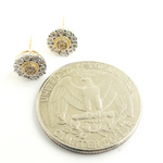 Load image into Gallery viewer, EFB50704. 14K Solid Gold and Diamonds Circle Earrings